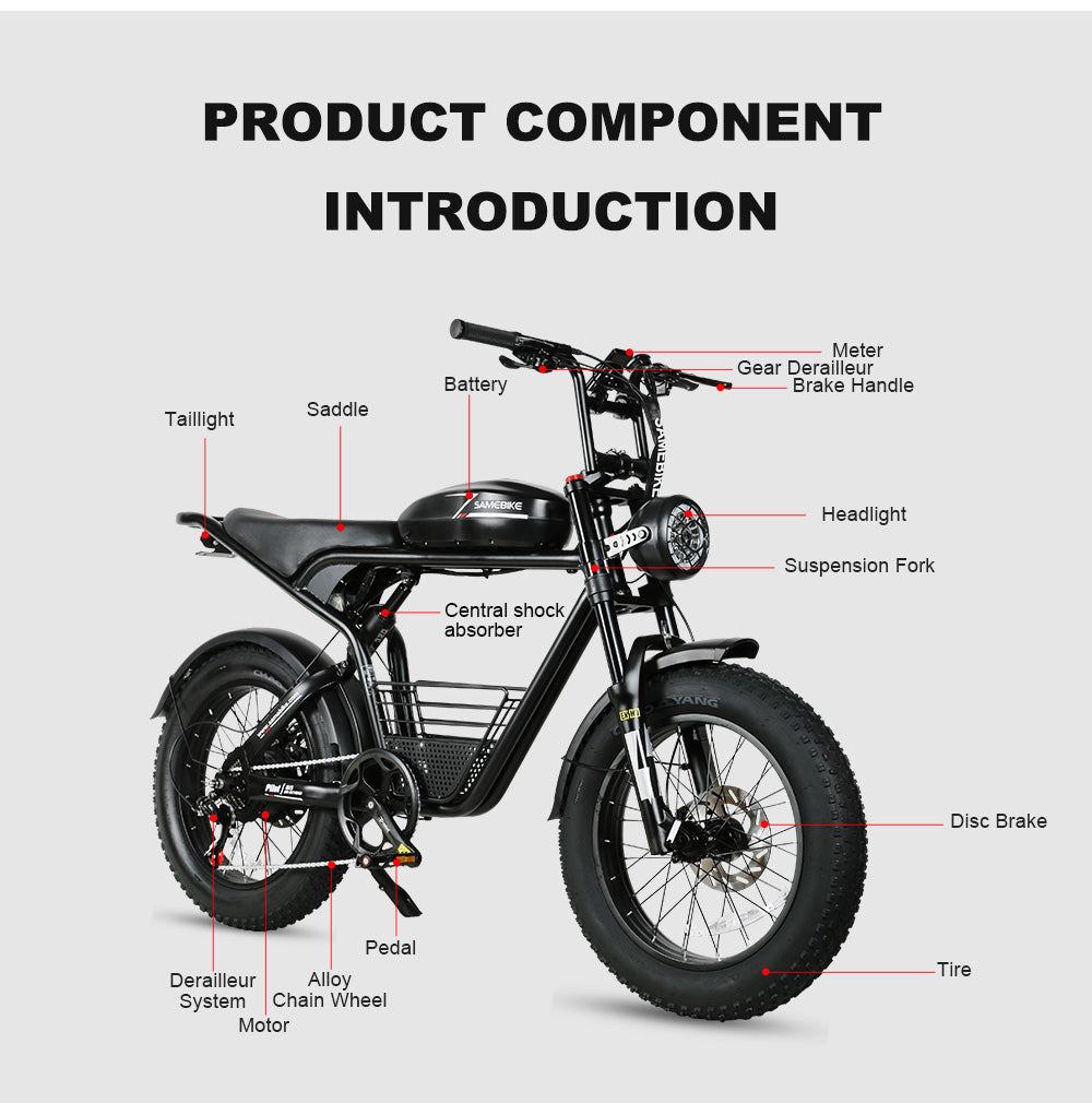 Davidson M20 | Fat bike eléctrica café racer 250W