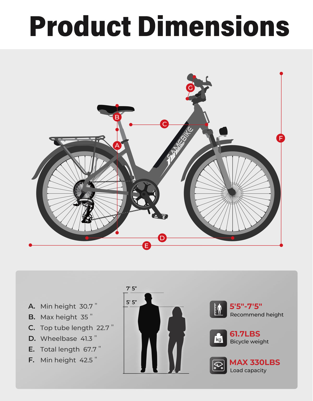 Metro RS-A01 Pro-T | Bicicleta eléctrica urbana 250W