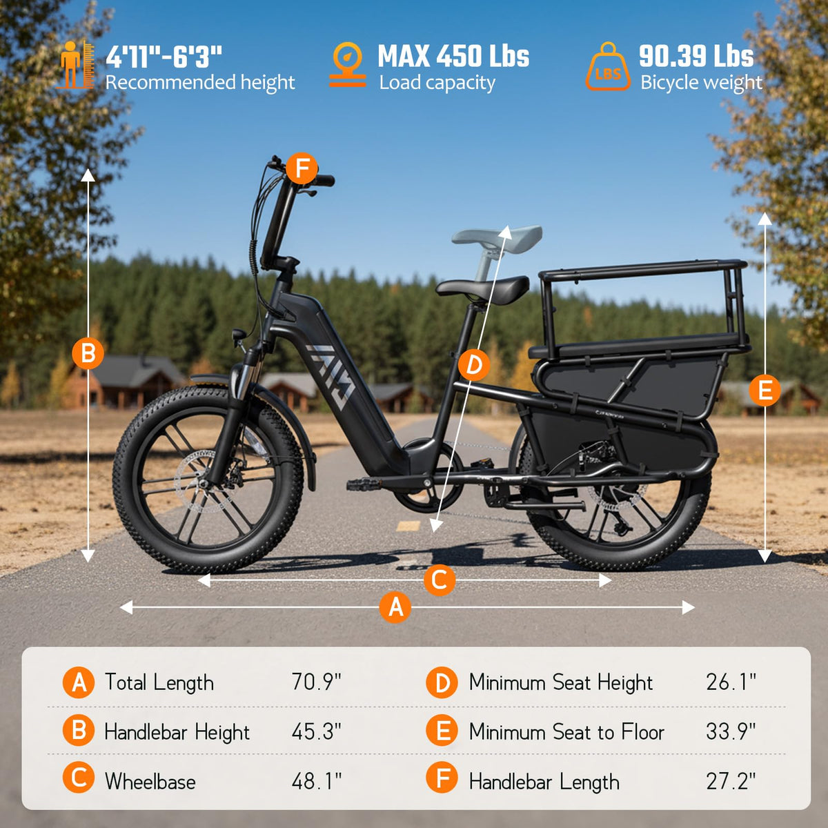 Hauler E-Cargo Long-Tail 250W | Bicicleta Eléctrica de Carga